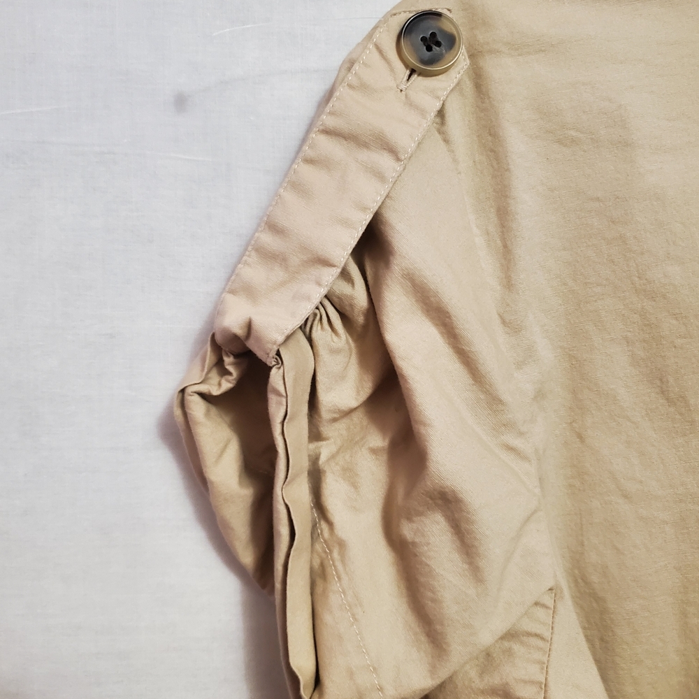 Millennium Chic Beige Button-Front Midi Dress, Si… - image 5